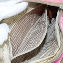 PRADA Shoulder Bag Nylon Pink Beige Silver Auth 108330-22