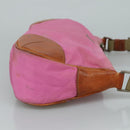 PRADA Shoulder Bag Nylon Pink Beige Silver Auth 108330-3