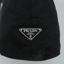 PRADA Hand Bag Nylon Leather Black Silver Auth 108371-10