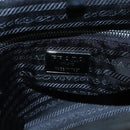 PRADA Hand Bag Nylon Leather Black Silver Auth 108371-17