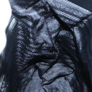 PRADA Hand Bag Nylon Leather Black Silver Auth 108371-18