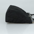PRADA Hand Bag Nylon Leather Black Silver Auth 108371-3