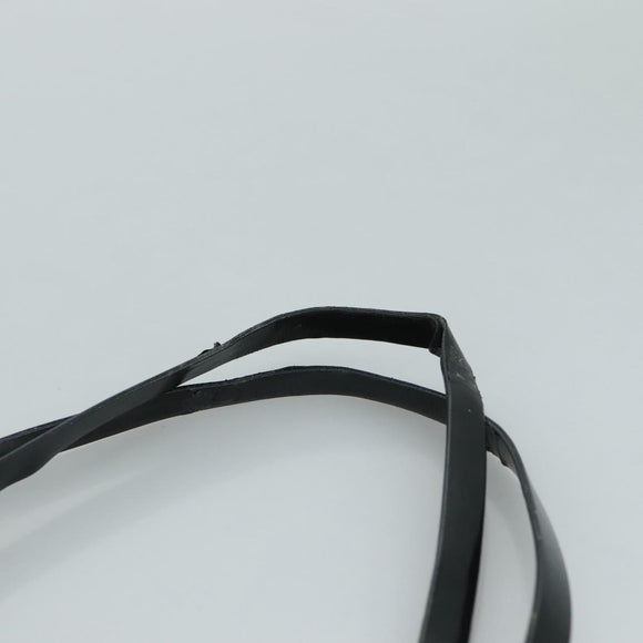 PRADA Hand Bag Nylon Leather Black Silver Auth 108371