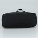 PRADA Hand Bag Nylon Leather Black Silver Auth 108371-5