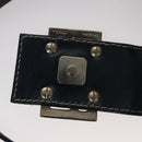 FENDI Zucchino Canvas Hand Bag Navy Silver Auth 108378V-9
