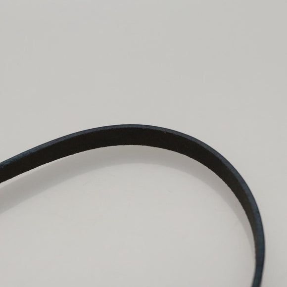 FENDI Zucchino Canvas Hand Bag Navy Silver Auth 108378V