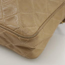 CHANEL Matelasse Chain Shoulder Bag Lamb Skin Beige Gold CC Auth 108395-15