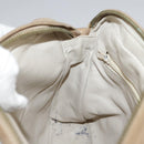 CHANEL Matelasse Chain Shoulder Bag Lamb Skin Beige Gold CC Auth 108395-22