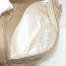 CHANEL Matelasse Chain Shoulder Bag Lamb Skin Beige Gold CC Auth 108395-25