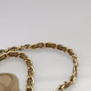 CHANEL Matelasse Chain Shoulder Bag Lamb Skin Beige Gold CC Auth 108395-8