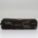 CHANEL Matelasse 25 Chain Shoulder Bag Canvas Black Gold CC Auth 108396-6