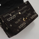 CHANEL Matelasse Chain Shoulder Bag Canvas Black Gold CC Auth 108396-24