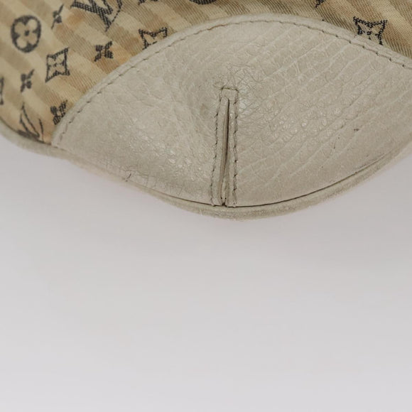LOUIS VUITTON Monogram Mini Lin Croisette Marina PM Bag Beige M95494 Auth 108405