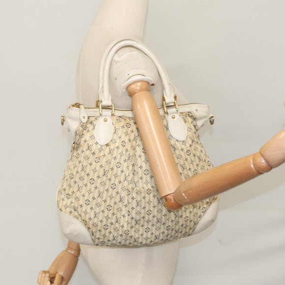 LOUIS VUITTON Monogram Mini Lin Croisette Marina PM Bag Beige M95494 Auth 108405