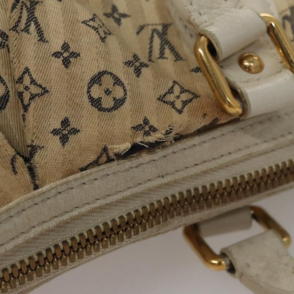 LOUIS VUITTON Monogram Mini Lin Croisette Marina PM Bag Beige M95494 Auth 108405