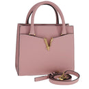 VERSACE Hand Bag Leather 2way Pink Auth 108430-1