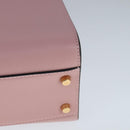 VERSACE Hand Bag Leather 2way Pink Auth 108430-11