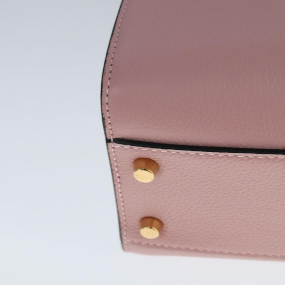 VERSACE Hand Bag Leather 2way Pink Auth 108430