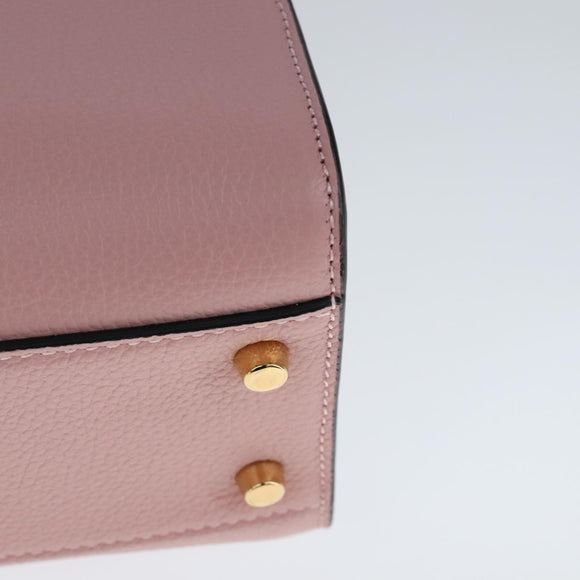 VERSACE Hand Bag Leather 2way Pink Auth 108430