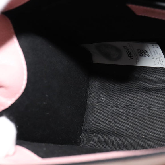 VERSACE Hand Bag Leather 2way Pink Auth 108430