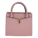 VERSACE Hand Bag Leather 2way Pink Auth 108430-2