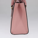 VERSACE Hand Bag Leather 2way Pink Auth 108430-4
