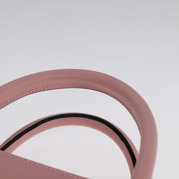 VERSACE Hand Bag Leather 2way Pink Auth 108430