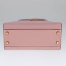 VERSACE Hand Bag Leather 2way Pink Auth 108430-9