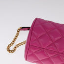 VERSACE Shoulder Bag Leather Pink Auth 108483-10