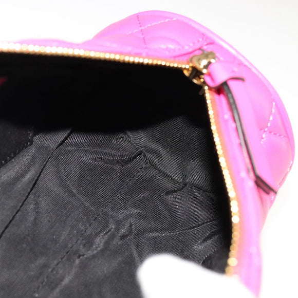 VERSACE Shoulder Bag Leather Pink Auth 108483