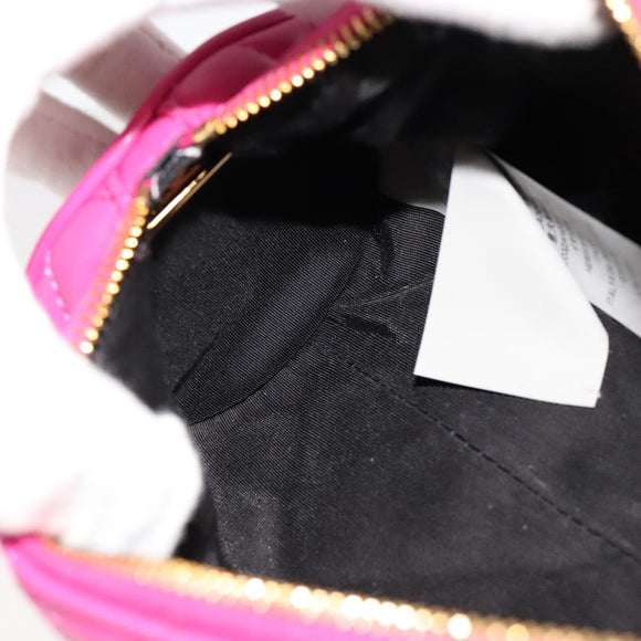 VERSACE Shoulder Bag Leather Pink Auth 108483