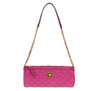 VERSACE Shoulder Bag Leather Pink Auth 108483-2
