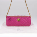 VERSACE Shoulder Bag Leather Pink Auth 108483-20