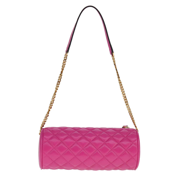 VERSACE Shoulder Bag Leather Pink Auth 108483