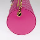 VERSACE Shoulder Bag Leather Pink Auth 108483-5