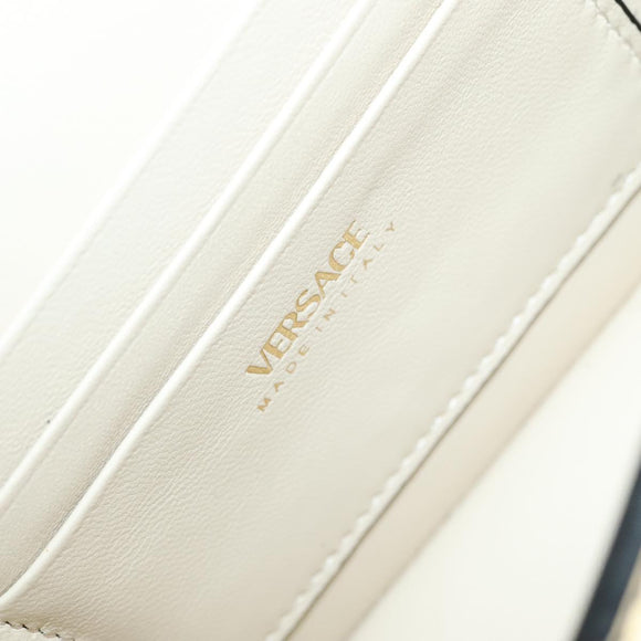 VERSACE Chain Shoulder Bag Patent leather Gold Auth 108487V