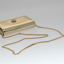 VERSACE Chain Shoulder Bag Patent leather Gold Auth 108487V-7