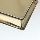 VERSACE Chain Shoulder Bag Patent leather Gold Auth 108490V-12