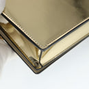 VERSACE Chain Shoulder Bag Patent leather Gold Auth 108490V-13