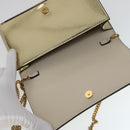 VERSACE Chain Shoulder Bag Patent leather Gold Auth 108490V-15