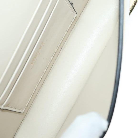 VERSACE Chain Shoulder Bag Patent leather Gold Auth 108490V