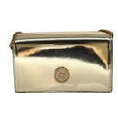 VERSACE Chain Shoulder Bag Patent leather Gold Auth 108490V-2
