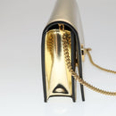 VERSACE Chain Shoulder Bag Patent leather Gold Auth 108490V-5