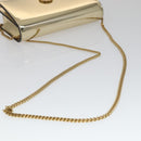 VERSACE Chain Shoulder Bag Patent leather Gold Auth 108490V-7