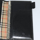 BURBERRY Day Planner Cover Leather Black Auth 108507-21