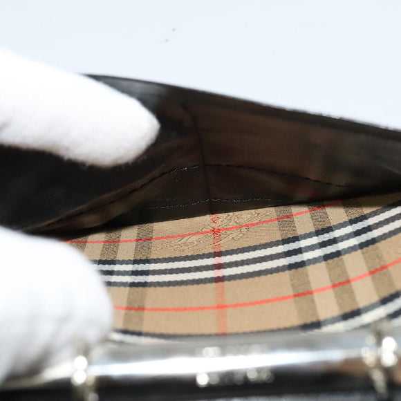 BURBERRY Day Planner Cover Leather Black Auth 108507