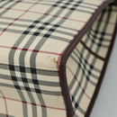 BURBERRY Nova Check Hand Bag Canvas 2way Beige Auth 108520-11