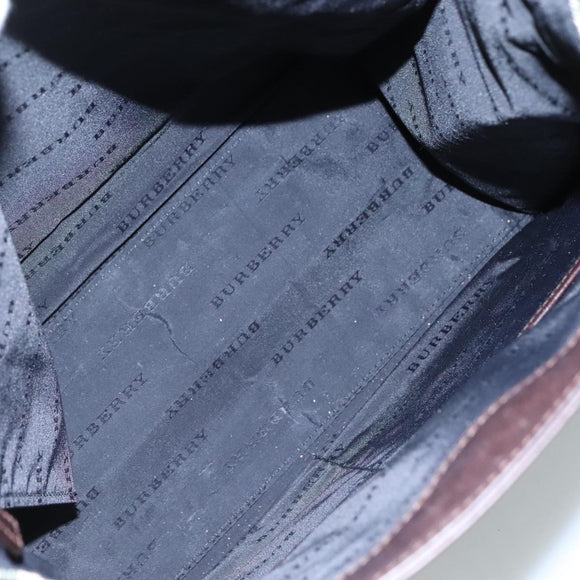 BURBERRY Nova Check Hand Bag Canvas 2way Beige Auth 108520