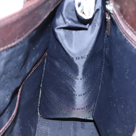 BURBERRY Nova Check Hand Bag Canvas 2way Beige Auth 108520