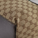 GUCCI GG Canvas Web Sherry Line Tote Bag Beige Silver 131230 Auth 108527-16